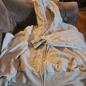 Light Gray Knit Hoodie